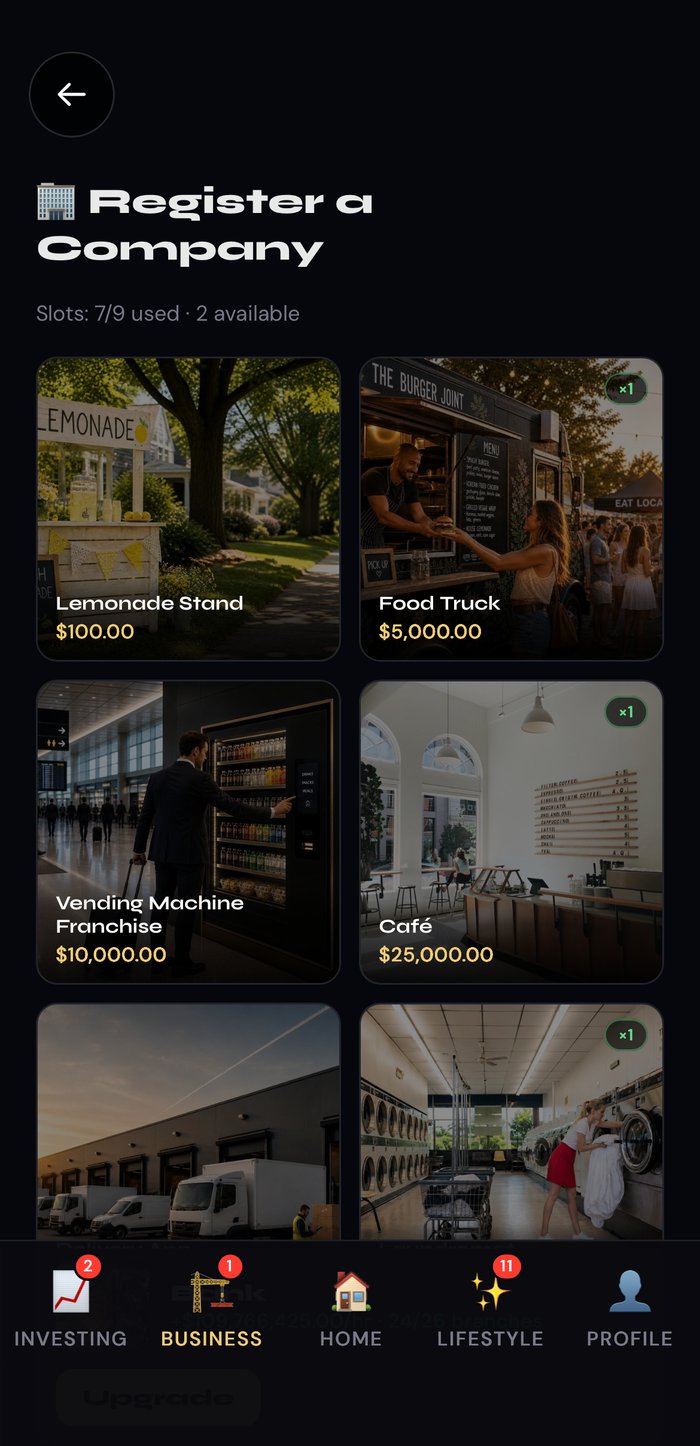 SelfMade business register screenshot