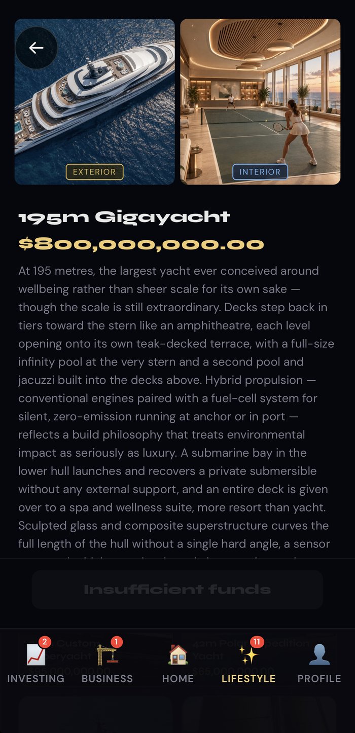 SelfMade superyacht screenshot