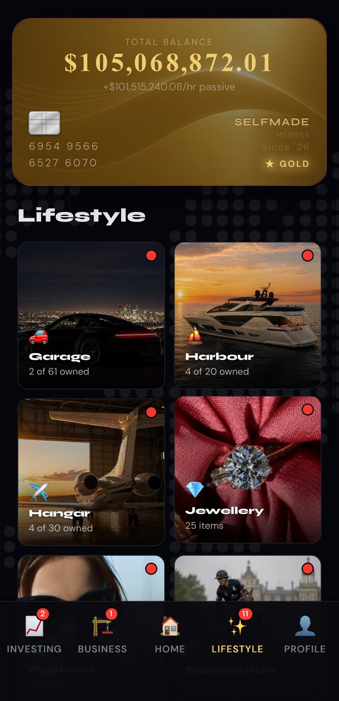 SelfMade lifestyle assets screenshot